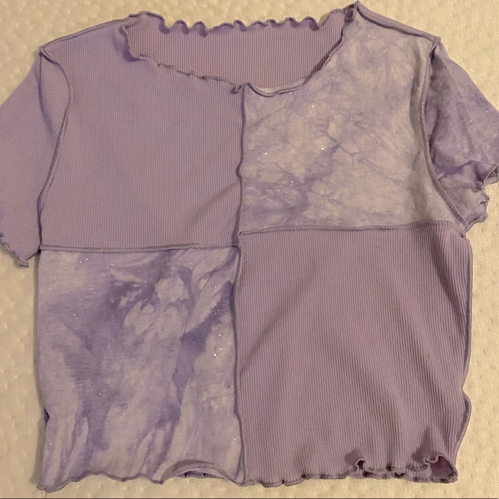 purple colorblock tee!